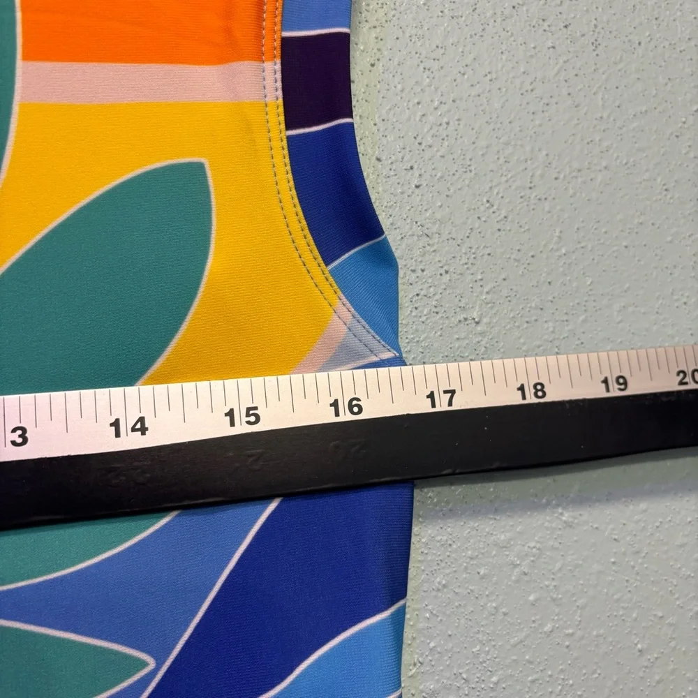 Trina Turk Colorful Abstract Palm Print Sheath Dress Size Small - Picture 7 of 8